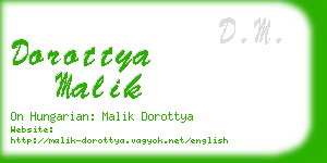 dorottya malik business card